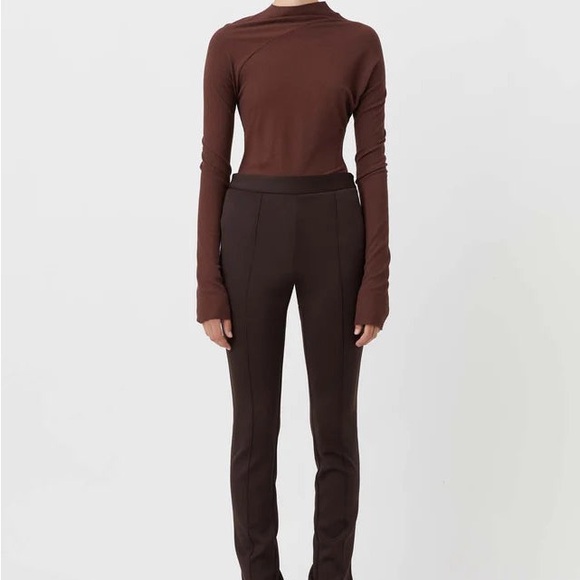 NWOT Camilla & Marc Chocolate Brown Opal Scuba Boot Cut Flare Pants - Picture 5 of 17